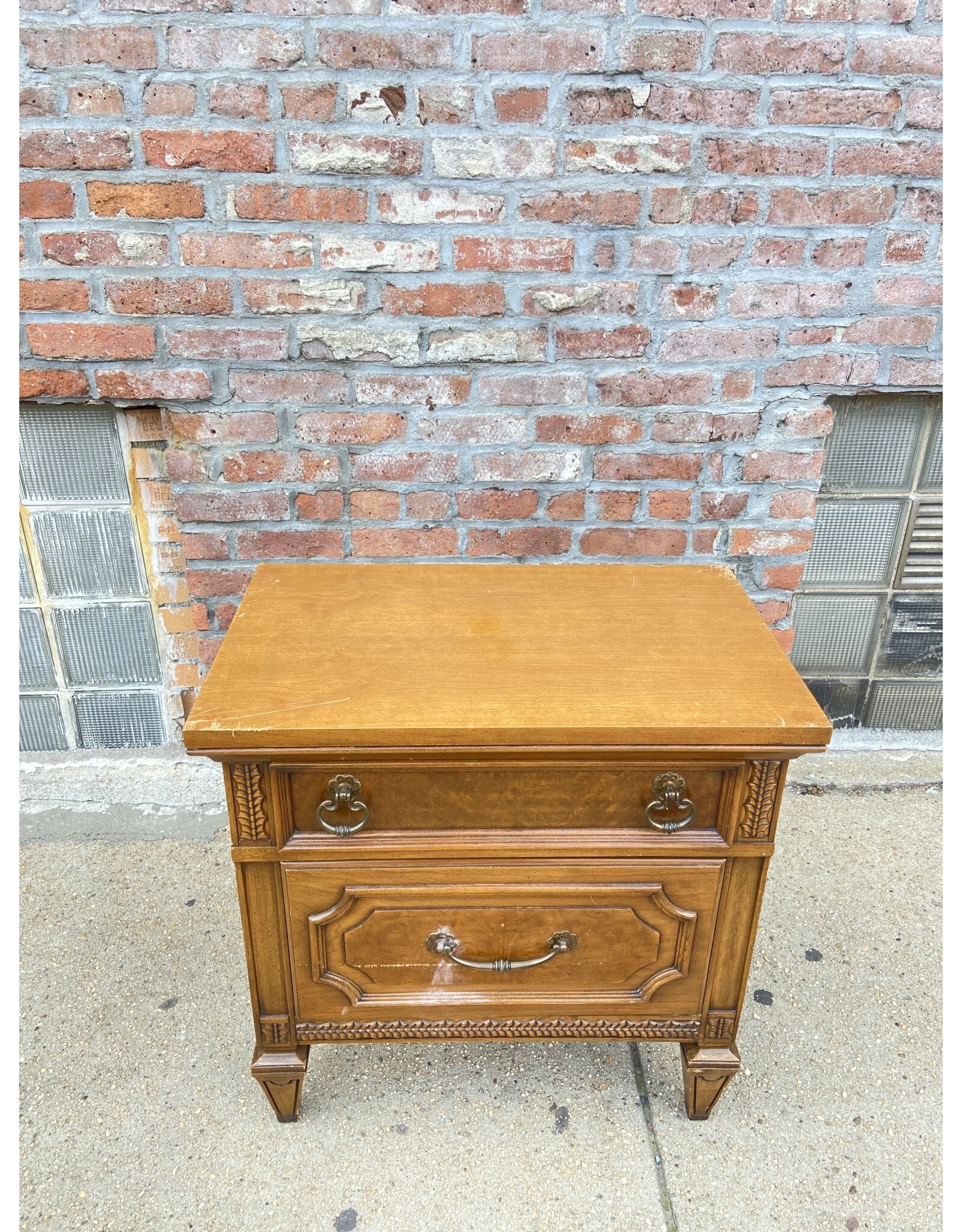 Neoclassical Tuscan Style Two Drawer NightStand