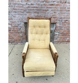 Ivory Button Tufted Back Recliner