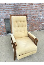 Ivory Button Tufted Back Recliner