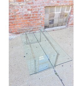 Nice Chrome & Glass Dining Table