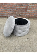 Grey Storage Ottoman