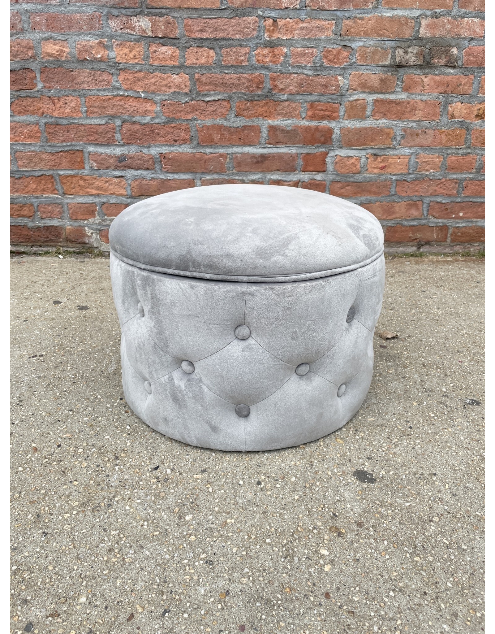 Grey Storage Ottoman