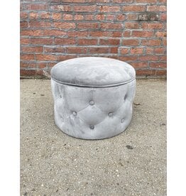 Grey Storage Ottoman with Storage