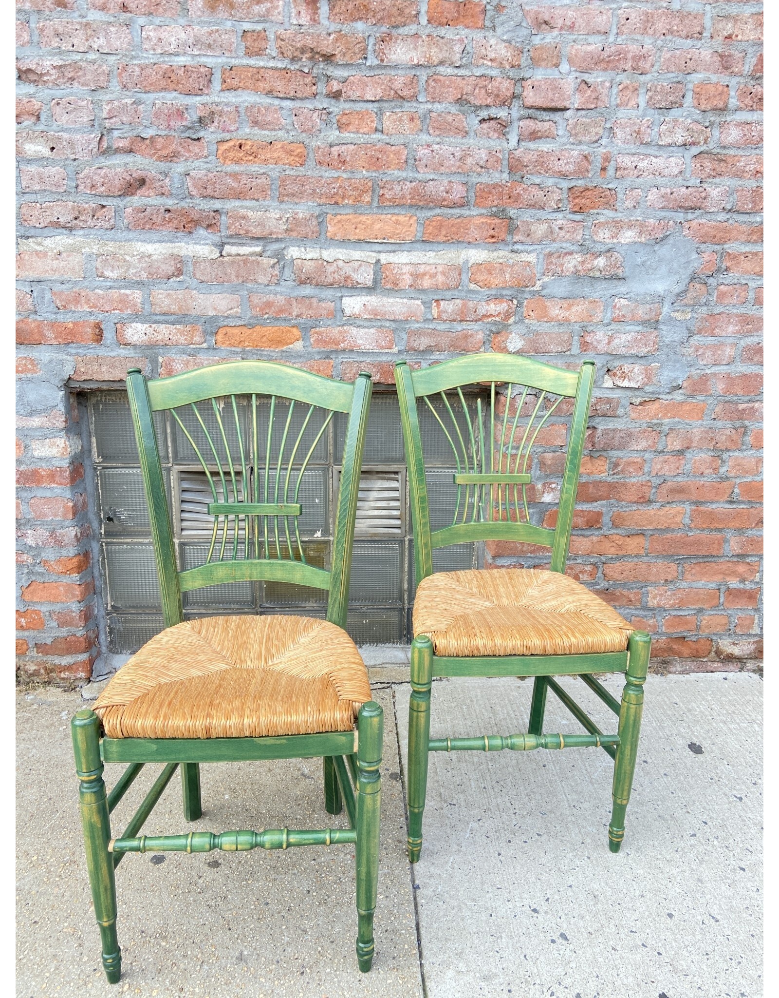 Green Wheat Sheath Dining Chairs