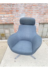 Steelcase Coalesse Steelcase Modern Bob Lounge Chair with Headrest in Midnight