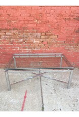 Modernist Floating Glass & Chrome Coffee Table