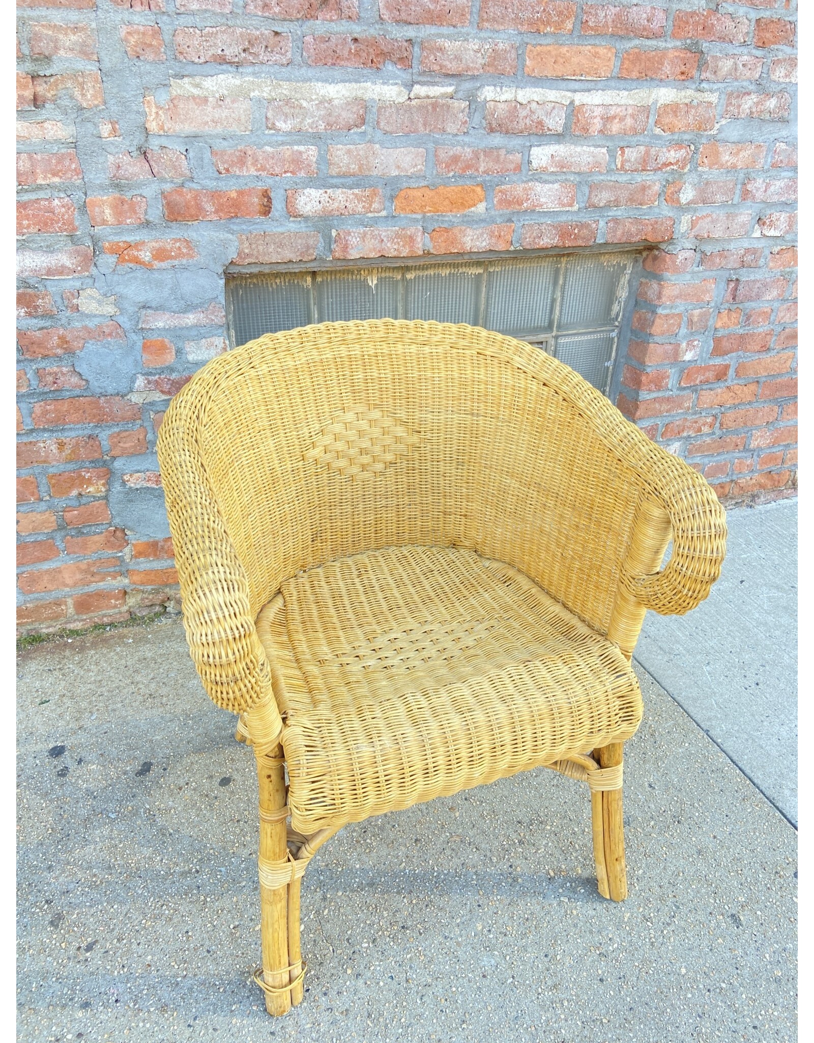 Woven Rattan Lounge Chairs