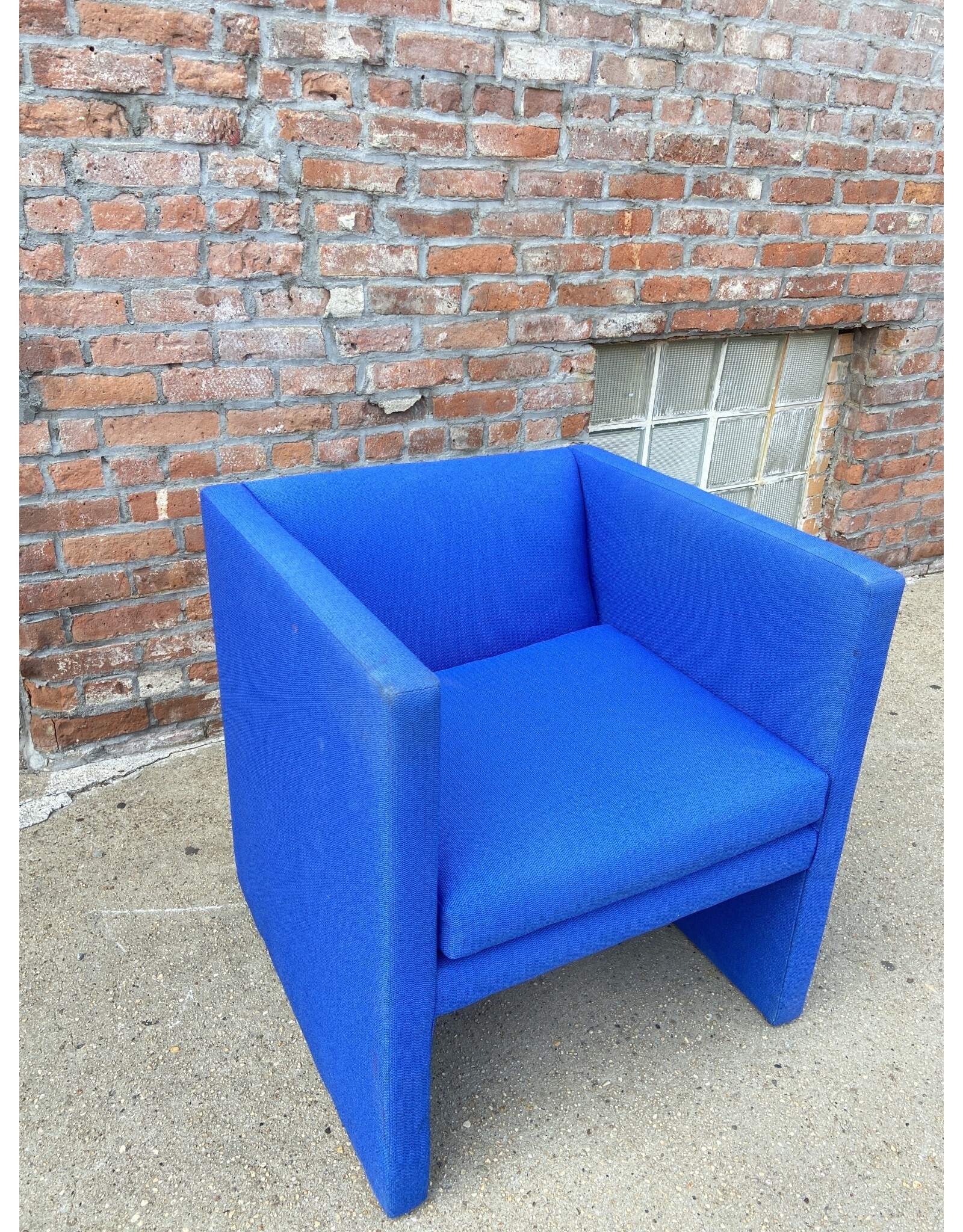 Lounge Angle Chair In Maharam Ultramarine