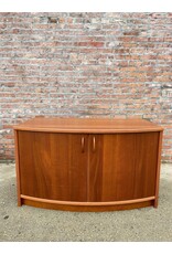 Teak Media Cabinet Rounded Front