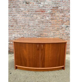 Teak Media Cabinet Rounded Front