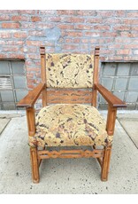 Italian Carved Walnut Armchair