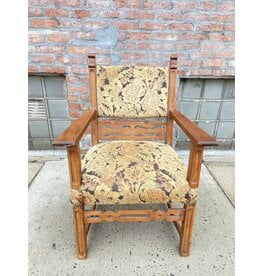 Italian Carved Walnut Armchair