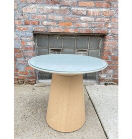 SteelCase Modern Campfire Paper Round Glass Top Side Tabe