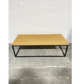 Industrial Wood & Metal Rectangular Coffee Table