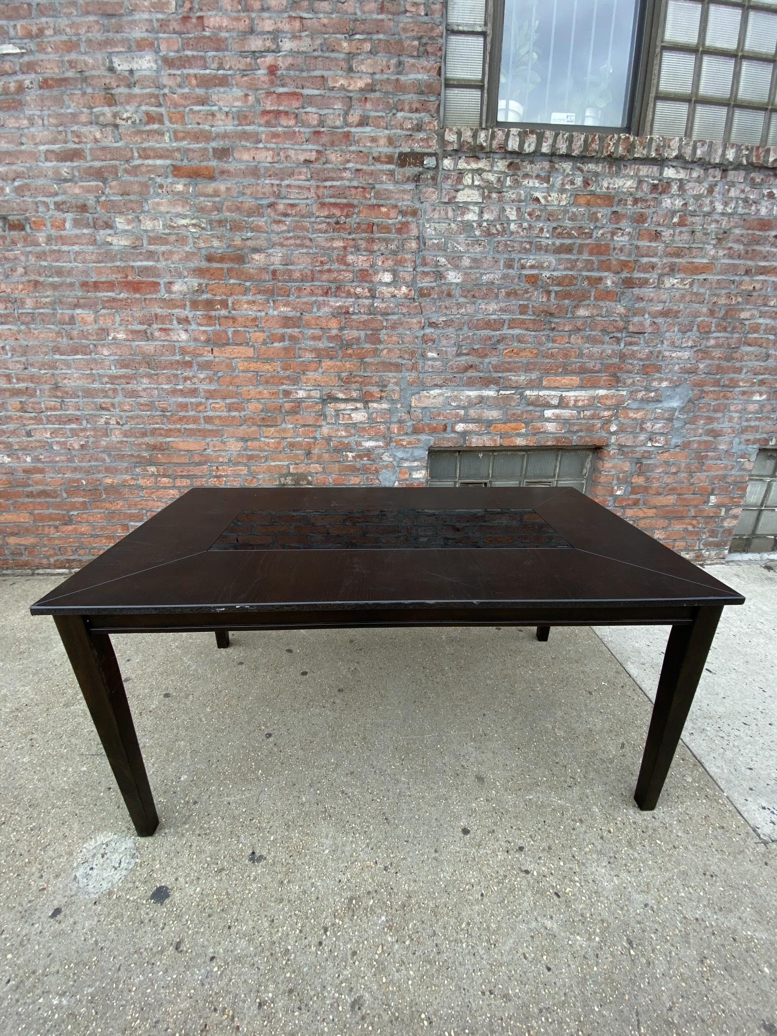 Ashley Furniture Wood and Glass Rectangular Dining Table Remix Market NYC