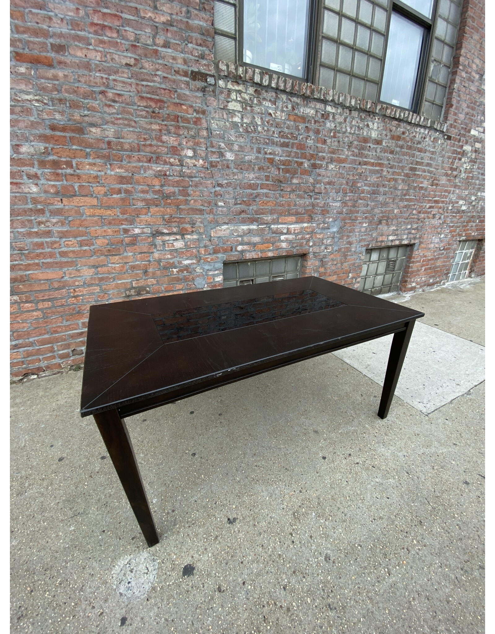 Ashley Furniture Wood and Glass Rectangular Dining Table Remix Market NYC
