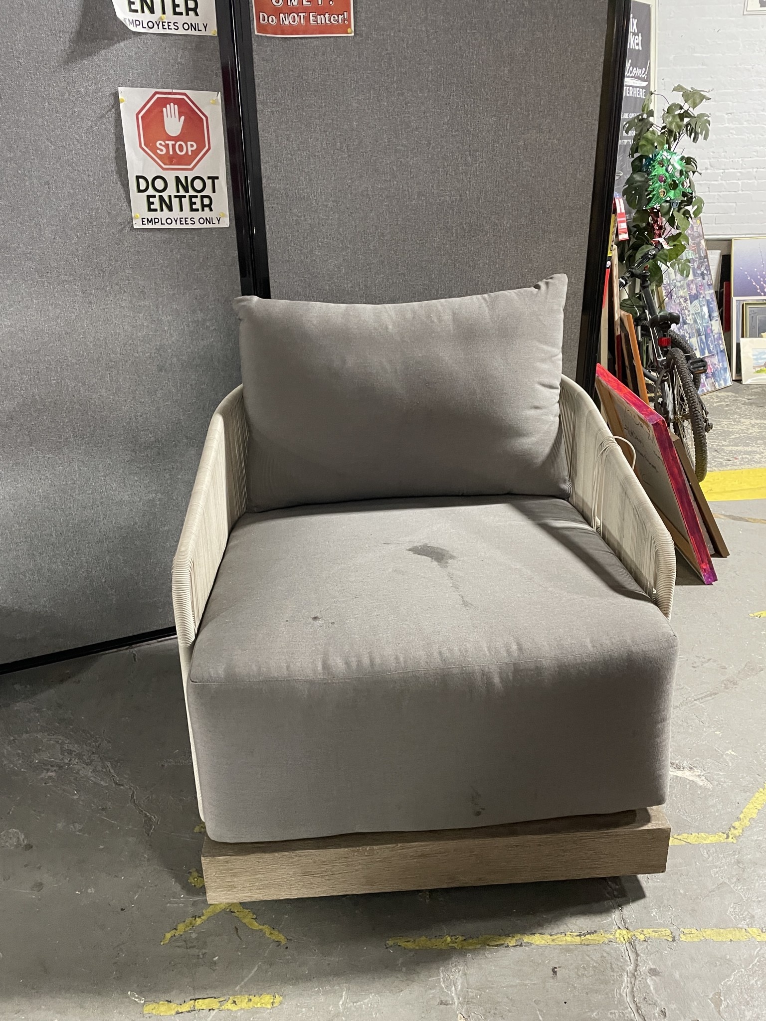 Wicker Swivel Outdoor Chair Remix Market NYC