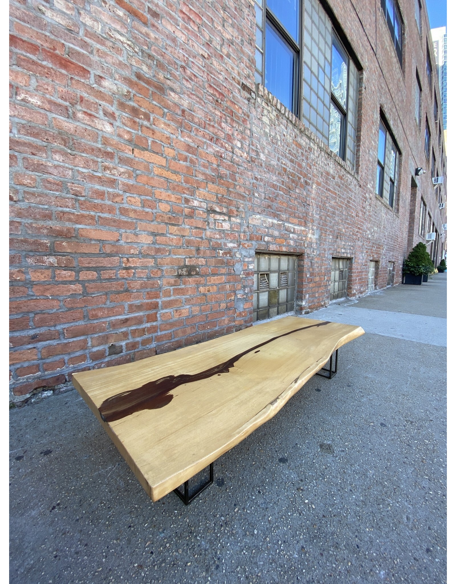 Oak Coffee Table With Black Resin Remix Market NYC