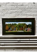 Left Turn Only, framed oil on board, sgnd Nikki M