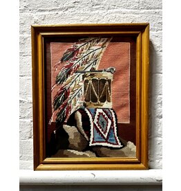 Navajo Still Life Framed Needlepoint