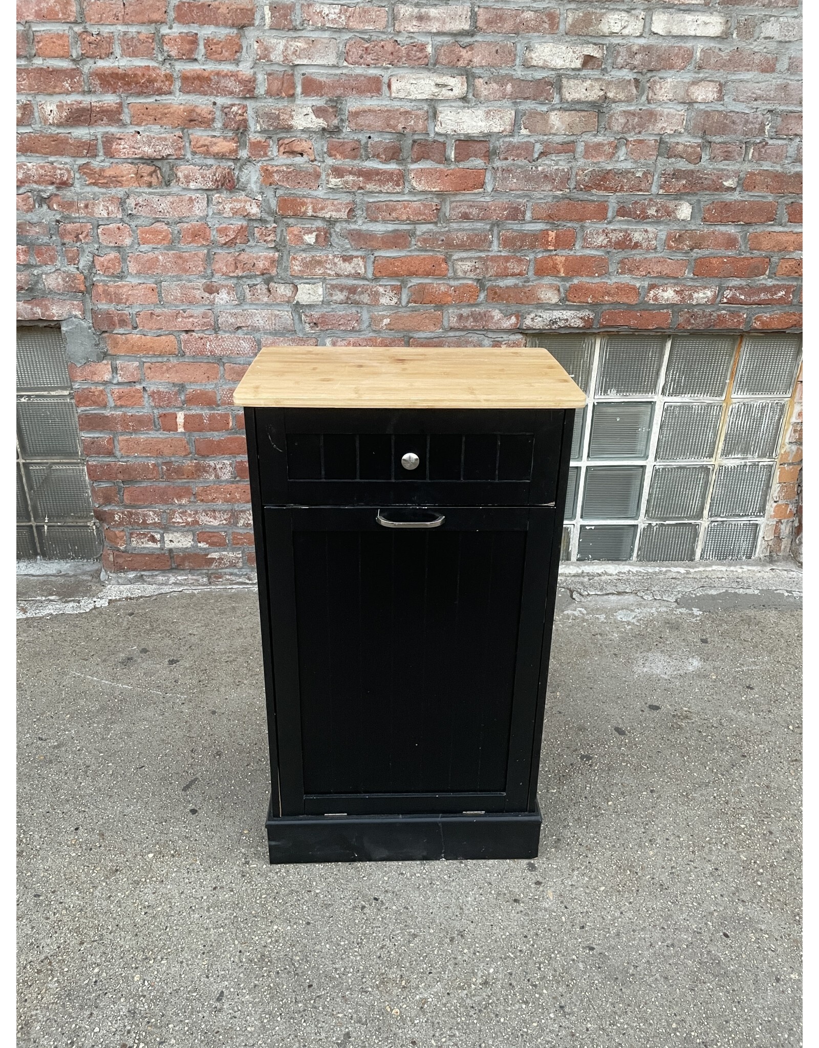 Black Tilt Out Trash Cabinet