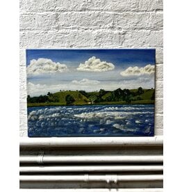 Clouds & Waves, oil on canvas, sgnd J. Aleman