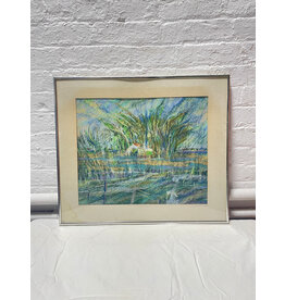 Where the Wild Things Hide, by Joseph Quint, Framed Chalk Pastel on Paper
