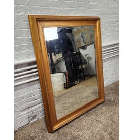 Gold Painted Wooden Frame Beveled Hanging Mirror