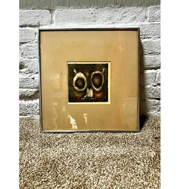 Owl, framed lithograph,14/200, sgnd Demara, 1969