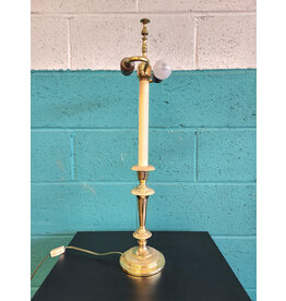 Vintage Brass Candlestick Table Lamp