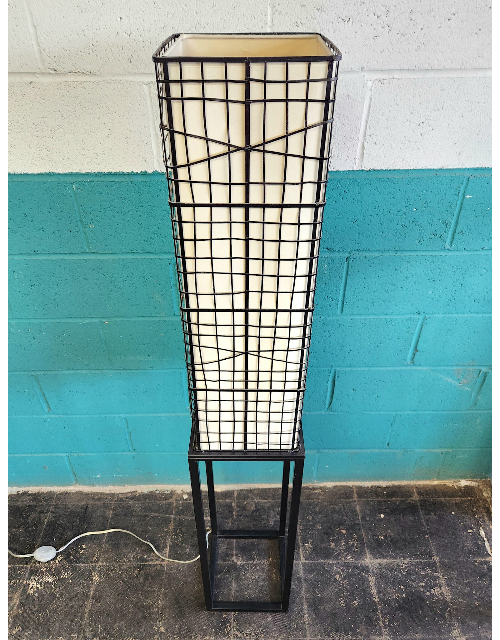 Wrought Iron Mesh Floor Lamp