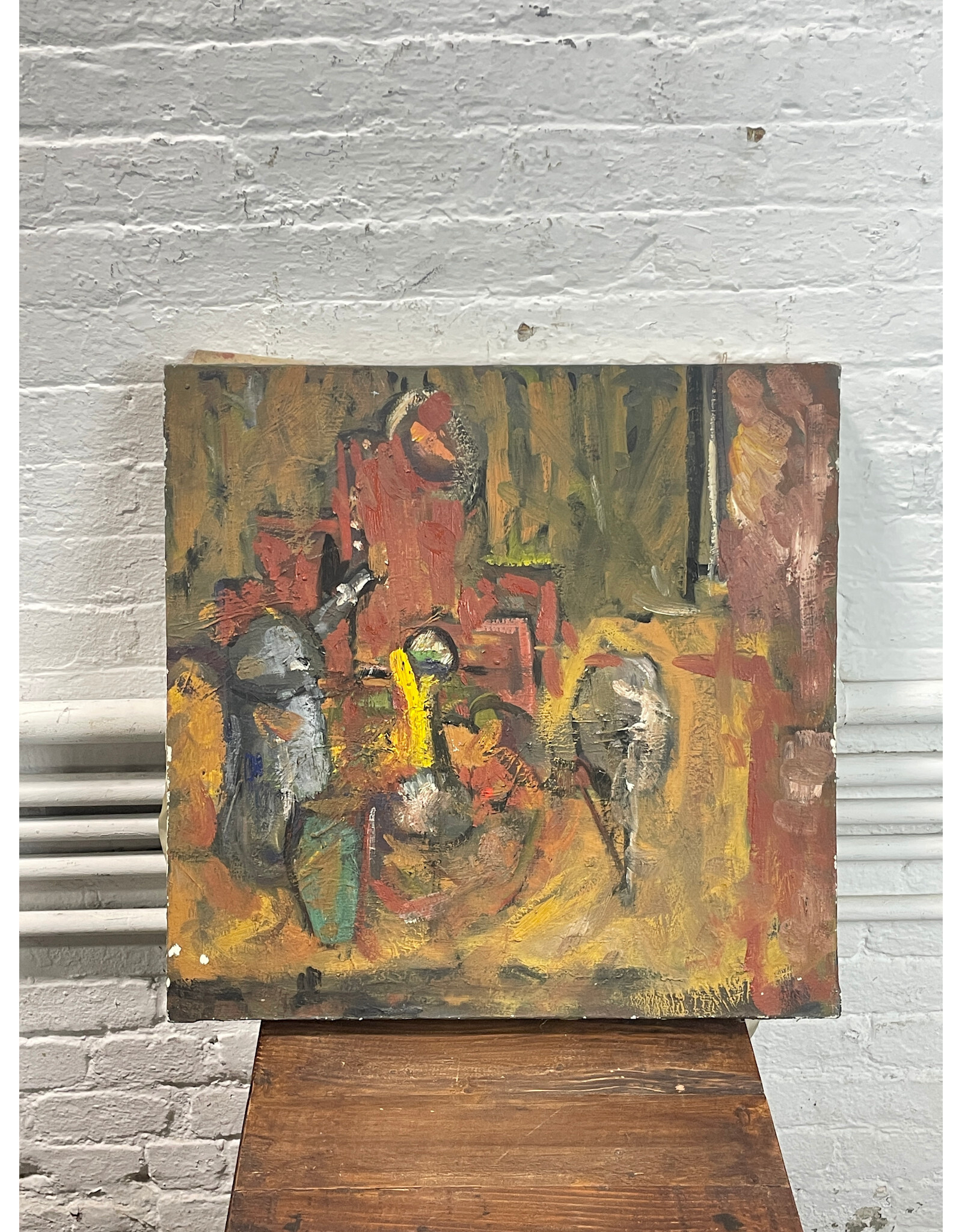 Abstract Table Setting, oil on canvas
