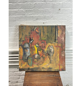 Abstract Table Setting, oil on canvas