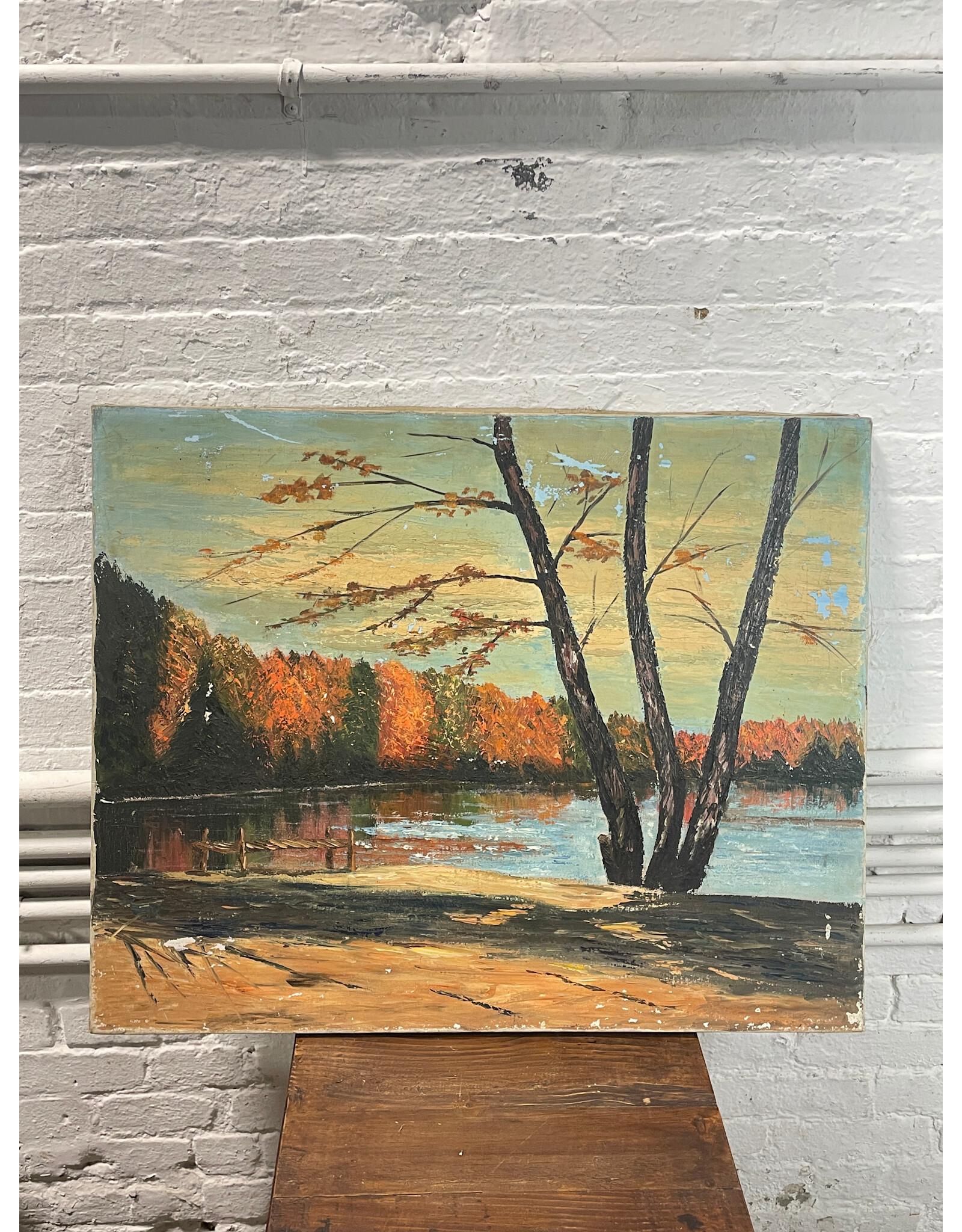 Fall Time Frame, oil on canvas