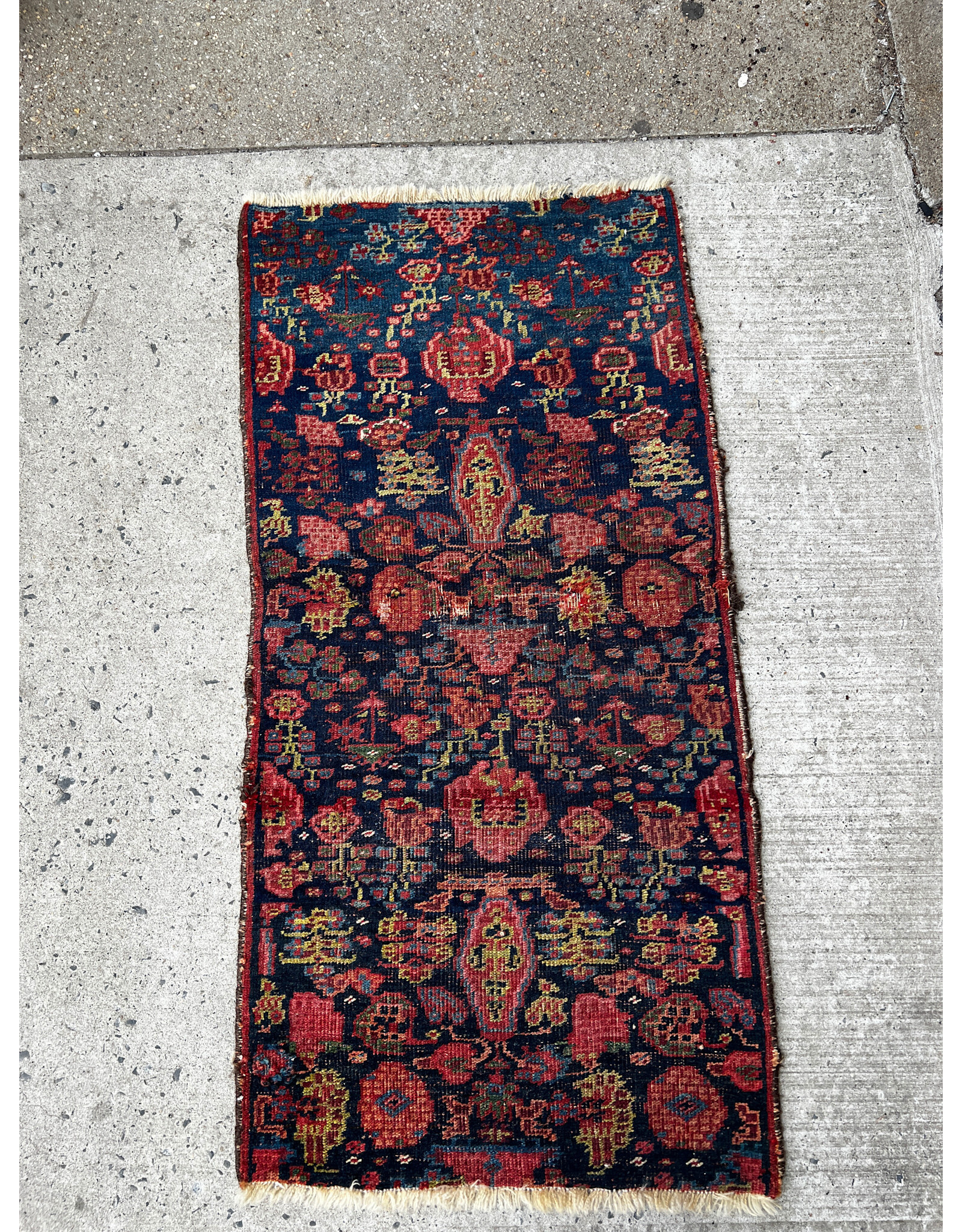 2' x 4' Vintage Azerbaijan Red Small Rug