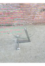 BoConcept Style Glass and Metal Z Side Table