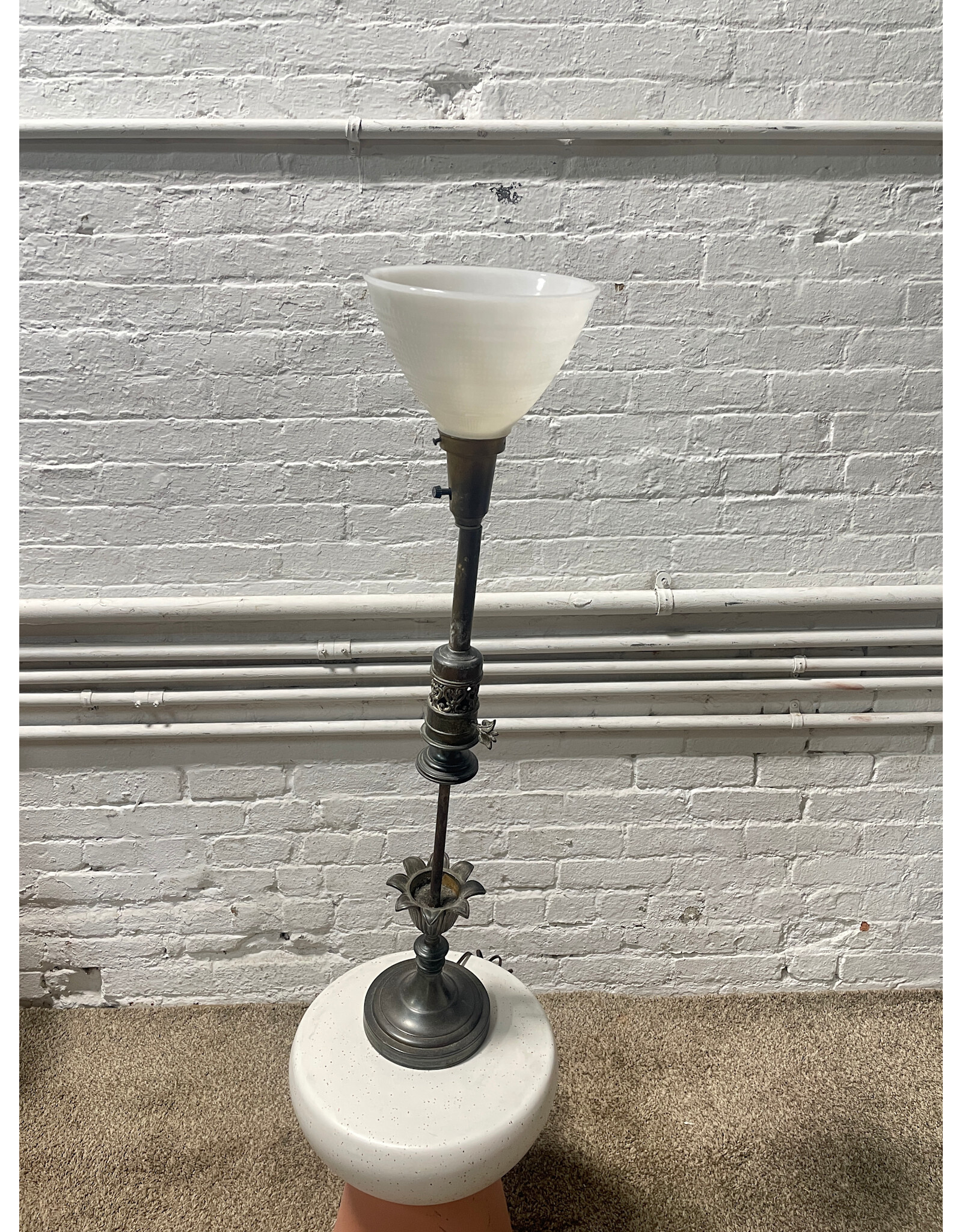 Brass Torchiere Table Lamp