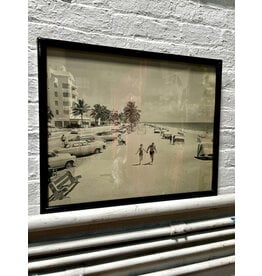 Fort Lauderdale Beach-1955, framed black & white print
