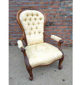 Victorian Mahogany Lounge Armchair
