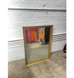 Large Early 20th Century French Gilt Plain Bistro Mirror