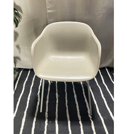 Grey Muuto Fiber Armchair, Tube Base