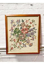 Framed Floral Needlepoint