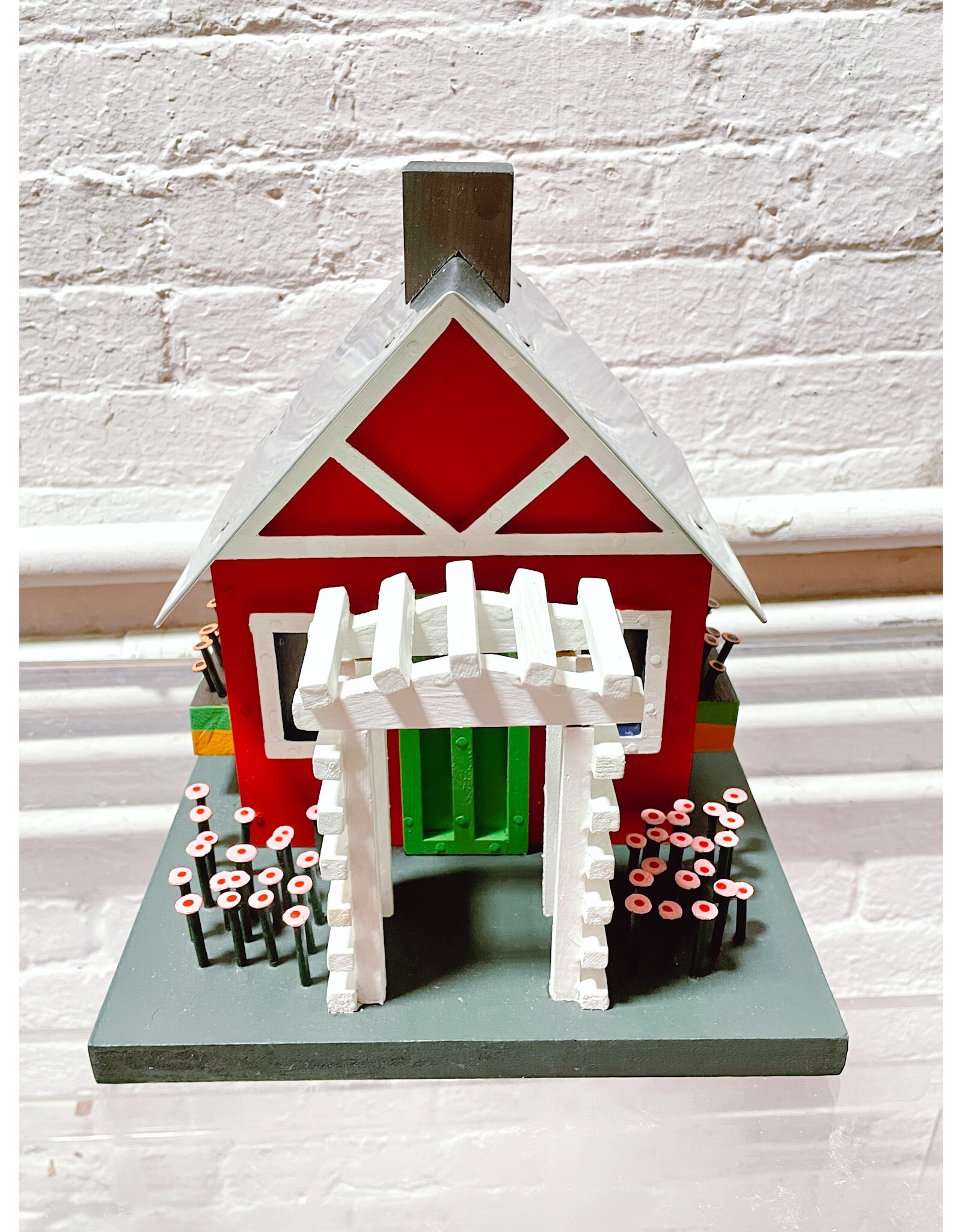 Crate and Barrel Red Bird House