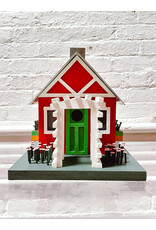 Crate and Barrel Red Bird House