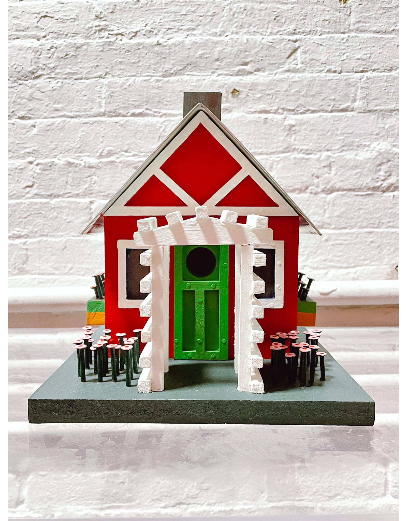 Crate and Barrel Red Bird House