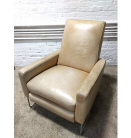 Design Within Reach American Leather Flight Recliner in Tan, Designer Jeffrey Bernett