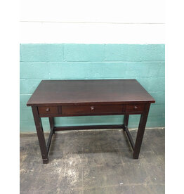 Three Drawer Desk in Dark Wood
