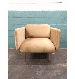 Modern Alce Tan Lounge Armchair by Missana
