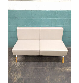 Tombolo Grey Leather 2-Seater Sofa by Hightower