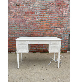 RH White Belina Vanity Desk